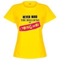 Retake Never Mind The Bollocks It's Coming Home Dames T-Shirt - Geel