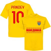 retake Macedonië Pandev 10 Team T-Shirt - Geel