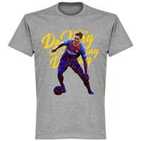 retake Frenkie de Jong Barcelona Script T-Shirt - Grijs