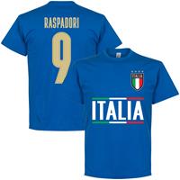 retake Italië Squadra Azzurra Raspodori 9 Team T-Shirt - Blauw - Kinderen