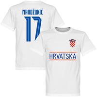 Retake Kroatië Mandzukic Team T-Shirt 2021-2022 - Wit - Kinderen - 10 Years
