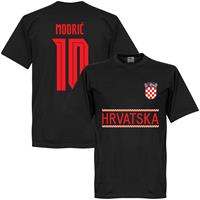 Retake Kroatië Modric 10 Team T-Shirt 2021-2022 - Zwart - Kinderen - 10 Years