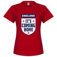 Retake It's Coming Home England Dames T-Shirt - Rood