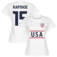 Retake Verenigde Staten Team Dames Rapinoe 15 T-shirt - Wit