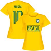 Retake Brazilië Team Dames Marta 10 T-shirt - Geel