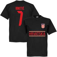 retake Kroatië Rakitic 7 Team T-Shirt 2021-2022 - Zwart