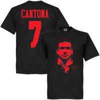 Retake Cantona Silhouette T-Shirt - Zwart