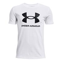 Under Armour sportshirt UA Sportstyle Logo wit Sport t-shirt Jongens Katoen Ronde hals - 