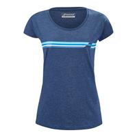 babolat Exercise Stripes T-Shirt Damen - Blau
