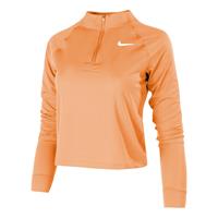 nike Court Victory Dri-Fit Half-Zip Longsleeve Damen - Orange