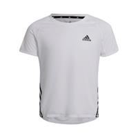 adidas Aero Ready 3 Stripes T-Shirt Mädchen - Weiß, Schwarz