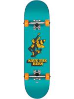 Globe Save The Bees Mid Blue 7.6 - Skateboard Complete