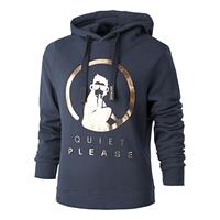 Quiet Please Baseline Logo Metallic Sweater Met Capuchon Dames