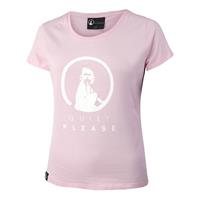 quietplease Baseline Logo T-Shirt Damen - Pink