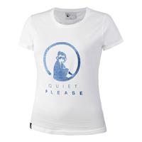 quietplease Baseline Logo Glitter T-Shirt Damen - Weiß