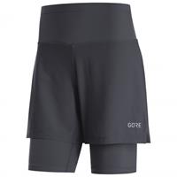 Gore Wear Women's R5 2in1 Shorts - Hardloopshort, zwart