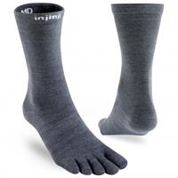 Injinji Liner Crew Nüwool - Multifunctionele sokken, zwart/grijs