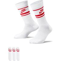 Nike Socken NSW Crew Essential 3er-Pack - Weiß/Rot/Rot