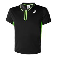 asics Match Polo Herren - Schwarz, Hellgrün