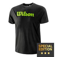 wilson Tech Script T-Shirt Special Edition Herren - Schwarz, Grün