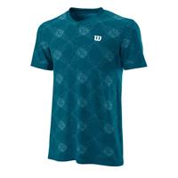 wilson Power Seamless Henley III T-Shirt Herren - Blau, Weiß