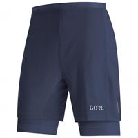 Gore Wear R5 2in1 Shorts - Hardloopshort, blauw/zwart