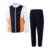 Lacoste Herren Lacoste Sport Trainingsanzug mit Colourblock - WeiÃŸ / Navy Blau / Orange / Navy Blau 