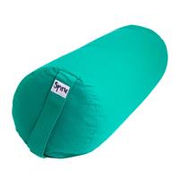 Spiru Yoga Bolster Smaragd Groen Rond Katoen - Effen - 59 x 21,5 cm