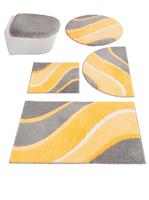 Badmat in geel/grijs van Grund
