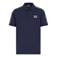 Emporio Armani EA7 Logo Tape Polo Shirt, Blauw