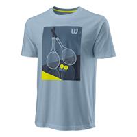 wilson Racket Duo Tech T-Shirt Herren - Blau, Mehrfarbig