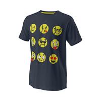 wilson Emotion Fun Tech T-Shirt Jungen - Blau, Gelb