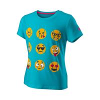 wilson Emotion Fun Tech T-Shirt MÃdchen - Blau, Gelb