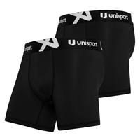 Unisport Athletic Boxer Shorts 2-er Pack - Schwarz