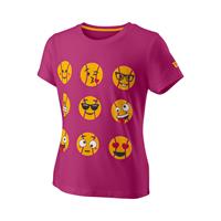wilson Emotion Fun Tech T-Shirt MÃdchen - Pink, Gelb