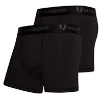 Unisport Boxer Shorts 2-er Pack - Schwarz