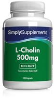 Simply Supplements L-Cholin 500mg - 120 Kapseln