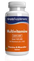 Simply Supplements Multivitamine A, B, C, D & E 100% NRV - 120 Tabletten