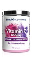 Simply Supplements Vitamin C 1000mg - Pulver - Schwarze Johannisbeere - 250 g Pulver