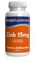 Simply Supplements Zink 15mg - 120 Tabletten