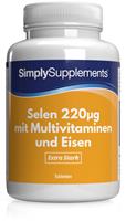 Simply Supplements Selen 220Âµg mit Multivitaminen & Eisen - 360 Tabletten