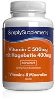 Simply Supplements Vitamin C 500mg mit Hagebutte 400mg - 360 Tabletten