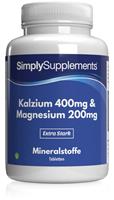 Simply Supplements Kalzium 400mg & Magnesium 200mg - 120 Tabletten
