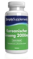 Simply Supplements Koreanischer Ginseng 2000mg - 120 Tabletten