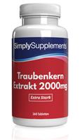 Simply Supplements Traubenkernextrakt 2000mg - 360 Tabletten