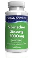 Simply Supplements Sibirischer Ginseng 2000mg - 360 Tabletten