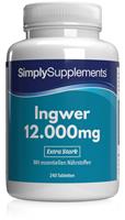 Simply Supplements Ingwer 12.000mg - 240 Tabletten
