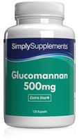 Simply Supplements Glucomannan Fiber 500mg - 120 Kapseln