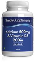 Simply Supplements Kalzium 500mg & Vitamin D3 200iu - 120 Tabletten