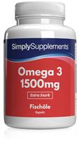 Simply Supplements Extra Starkes Omega 3 1500mg - 180 Kapseln